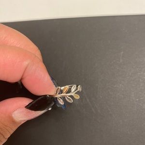 Pandora ring with  14k gold leaves